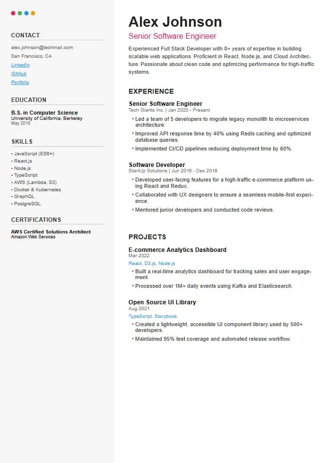 Wipro Modern resume template