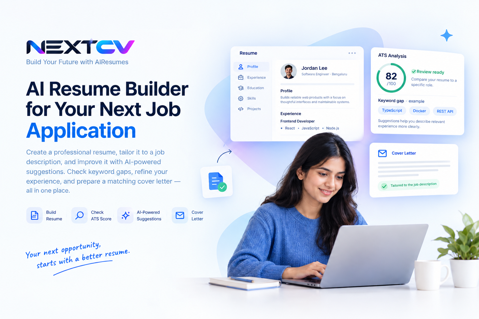 NextCV – Free ATS Resume Builder for Indian Freshers (2026)